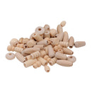 120 Assorted Natural Oval Wood Beads Wooden Loose Spacer Beads Unfinished for