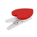 50pcs Cute Mini Clips Red Love Heart Design Wooden Clips Gift Decoration Cl X1Q5
