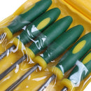 6 Pcs Plastic Handle Flat Square Round Needle Files Set