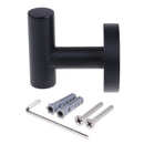 Stainless steel black painting towel hook wall coat hanger round sase bathroomM&