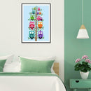 5D DIY Full Drill Diamond Painting Owl Cross Stitch Mosaic Kit Home Decor