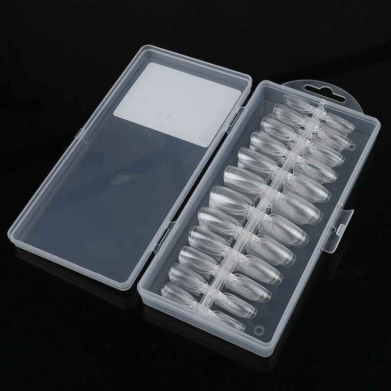 216Pcs 3IN1  Acrylic False All French Nail Art Tips Nail Art Natural DIY ToSEAU