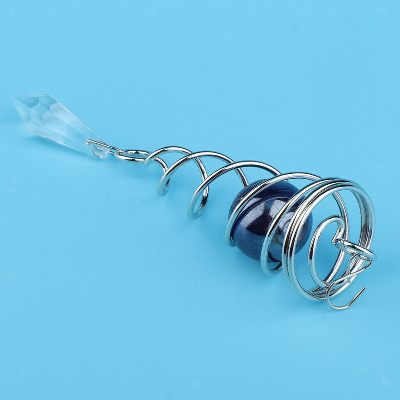 4 Piece 4.5-inch Spiral Crystal with Crystal. Wind /Spinner Ornament Accessory