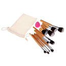 11 Pcs Makeup Brush + Sponge Puff A