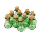 10 Small Flat Bottom Jars DIY Cork Glass Bottle Jars