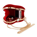 Heart Shaped Diamonds Women Evening Bags Chain Shoulder Purse Day Clutches