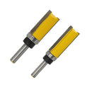 2pcs Router Bit 2-Flute Flush Trim Router Cutter Bit Carving Woodworking