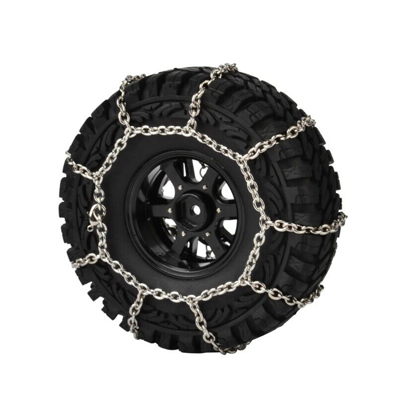 2Pcs Metal 120mm 1.9Inch Tires Snow Chain for 1/10 RC Rock Crawler Traxxas  I7F9