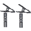 2 Pcs Photo Studio Heavy Duty Metal Clamp Holder With 5/8 inch Light Stand
