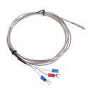 Stainless Steel RTD PT100 Temperature Sensor Thermocouple with 3 Cable Wires 2m