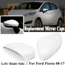1 Pair Left/Right White Rearview Side View Mirror Replacement Cover Cap Cas