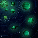 Glow In The Dark 30cm Wall Stickers Round Planets Star Luminous Kids Room D A