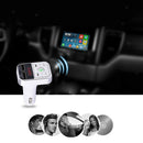 Wireless Car MP3 Player USB Charger Hands-free Calling for Home Car White