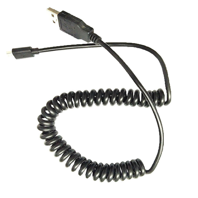Micro USB Data Line Charging Cable Stretch Cord for Android Phone 40cm Black