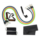 11Pcs/Set Resistance Bands Set Workout Tube w/ Handles Ankle Straps Door Buckle