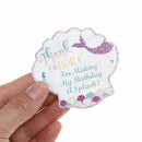 24pcs Thank You Tags Mermaid Shell Tags with String Gift Box Packaging Labels M&