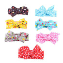 7pcs Kid Baby Girl Headbands Lovely Dot Print Headwrap Big Bowknot Headwear