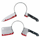 2pcs Scary Halloween Props Through Head Bloody Headband Hairband Hair Hoop