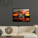 5D DIY Full Round Diamond Painting Tiger Embroidery Canvas Art (L2186)