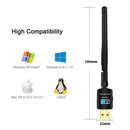 600Mbps USB Wifi Adapter For Desktop Daul Band 2.4GHz/5GHz 433Mbps 802.11 a