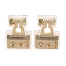 Pair Copper Alloy Positive Negative Battery Terminals Quick Connect Clamps for