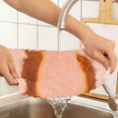 5Pcs Washcloths Nonstick Oil Corals Velvet Hanging Kitchen Dishclout Hand C4L4