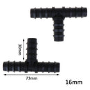 8PCS Garden hose tee water splitter 16mm connector garden irrigation barbed 3C