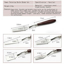 5Pcs Red Brown Handle Stainless Steel Oil Painting Palette Knives Scraper Tools