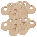 50pcs Wood Pendants DIY Wooden Teether Unpainted Necklace Earrings Toys 40mm