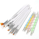 20pcs UV Gel Powder Polish Nail Art Pen Brush For Flat Fine Drawing Nail Designs