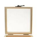 Natural Dry Flower Gift Box DIY Wooden Rectangular Gift Box in Glass - 12 x