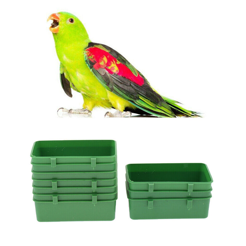Count 10 Bird Feeder,Seed Food Container,Cage Accessories for Finch Parakeet