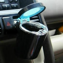 Portable Car LED Light Ashtray Auto Travel Cigarette Holder Black Cup U6S4 T5B7