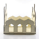 Log Wood Muslim Islam Castle Ornament Eid Mubarak Ramadan Home Party Craft  B8C1
