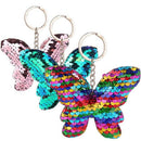 Girl Lovely Cartoon Butterfly Shape Keychain Sequins Key Ring Pendant Rose  Y4Y3