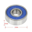 16 x 608RS Skateboard Bearings - Frictionless ABEC 9 Roller Bearing for Ska U4A5