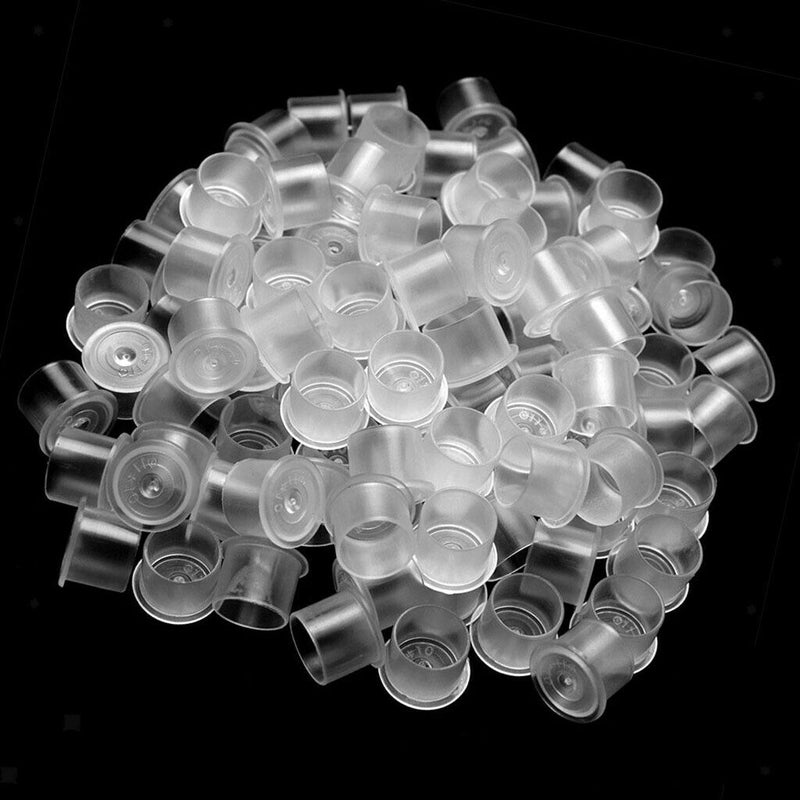 Disposable Lot Tattoo Ink Caps Cups Pigment Holder Caps with Cup Base 500pcs