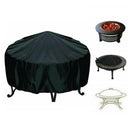 Heavy Duty Patio Round Fire Pit/Table Outdoor Waterproof Cover, Black, 30-Inch