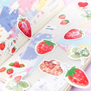 1 box strawberry Paper Stickers Diary Decor Diy Scrapbooking StationerySticker3C