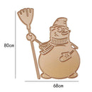 Broom Snowman Cutting Dies Stencils Scrapbook Embossing DIY Craft Album A
