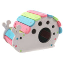 Colorful Hamsters Hideout SNAIL Shape House Climbing Hut Pet Bedding Cage Teeth