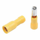 100 x Male & Female Yellow Insulated Bullet Connectors Terminals 12-10AWG W