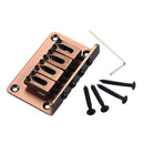 4 String Guitar Ukulele Saddle Bridge Adjustable Red Bronze with Screws +Wrench