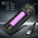 18650 Battery Charger 26650 USB Smart 21700 Single Slot Lithium Battery Charger