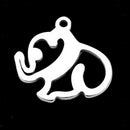20 Pieces Stainless Steel Good Luck Elephant Charms Pendants Spacer Beads