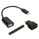 Mini-HDMI Male To HDMI Female Micro USB GPIO For