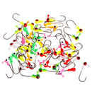 50pcs Mini Jigging Head Lead Big Eye CrankBait Hook Lure Fishing Tackle Hooks