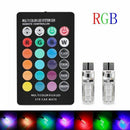 T10 5050 Remote Control Car LED Bulb 6SMD Multicolor W5w 501 Side Light Bulbs