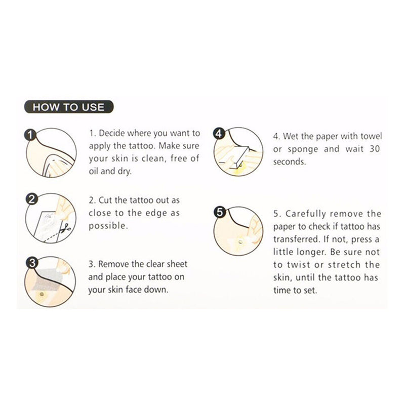 8X Chic Feather Tattoo Stickers Waterproof Temporary Removable Bodys Art Tatt uW