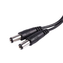 5.5x2.1mm 1 to 2 M/F DC Power Splitter Cable for Security CCTV Camera